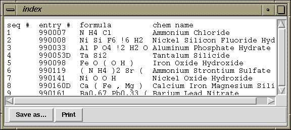 LOGIC index screen