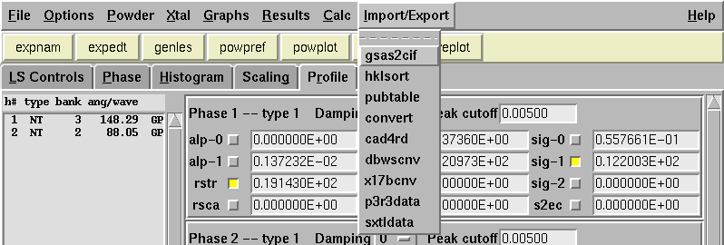 EXPGUI Screen snapshot