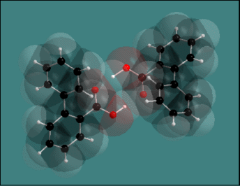 Superimposed space-filling model