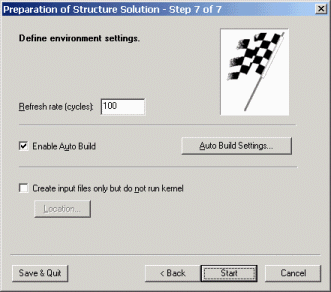 Step 7 of 7: Define environment settings