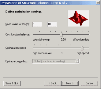 Step 6 - Define optimization settings