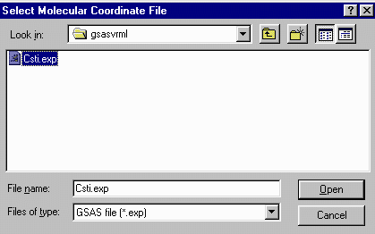 Importing GSAS option in GUI WinOrtep