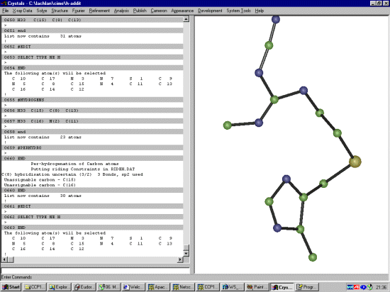 Structure with hydrogens removed