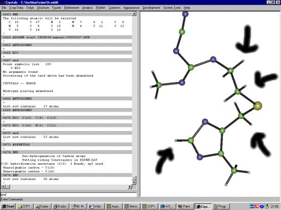 Remaining calculated hydrogens are added