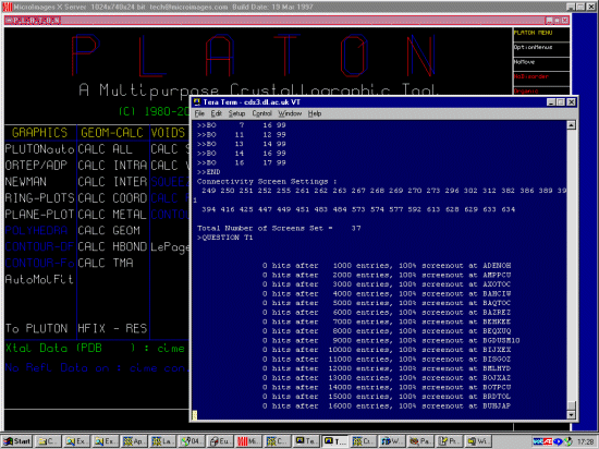 Searching the Cambridge Database via Platon Spawning a command line Quest session