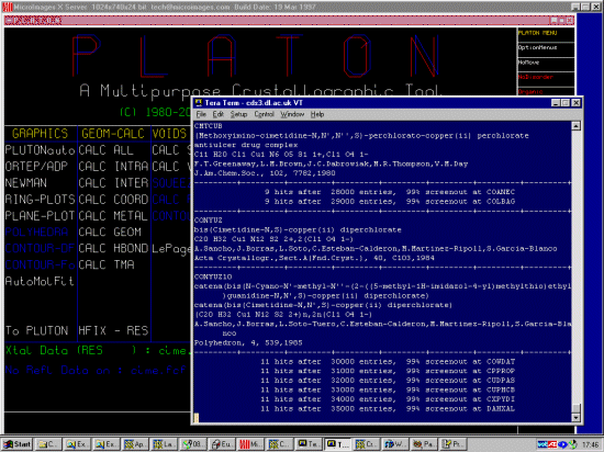 Searching the Cambridge Database via Platon Spawning a command line Quest session