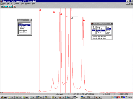 Fitting parts of the pattern with width and shape constraints