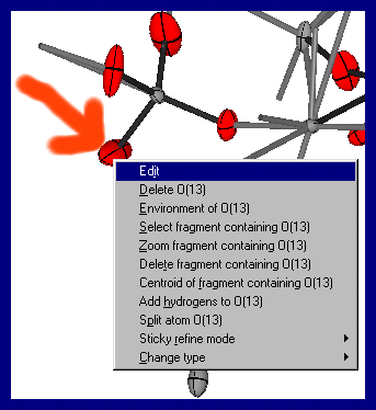 Getting into the Edit menu via the graphical structure