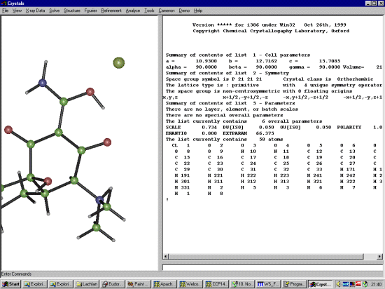 Zooming up on the structural area of interest