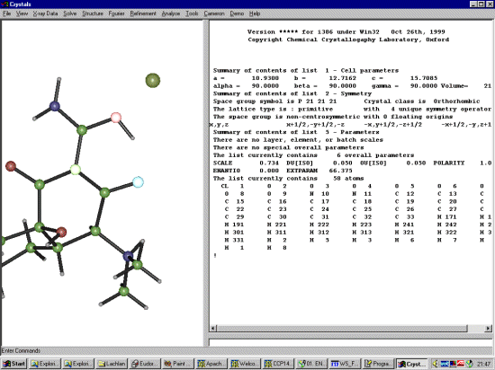 Selecting the atoms that define the Slant Plane