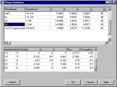 Selecting the save liti structure to the
LHPM-Rietica Structure Database