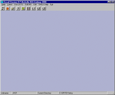 Oscail Starting Screen