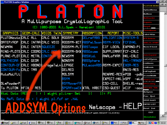 common Platon menu options