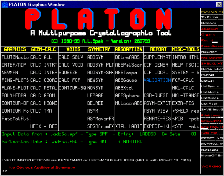 Platon Starting Menu