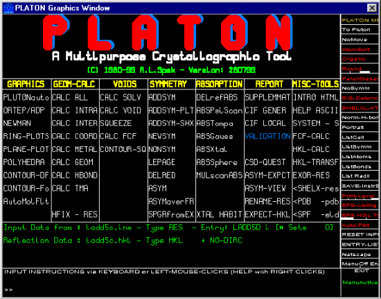 Main Platon Menu