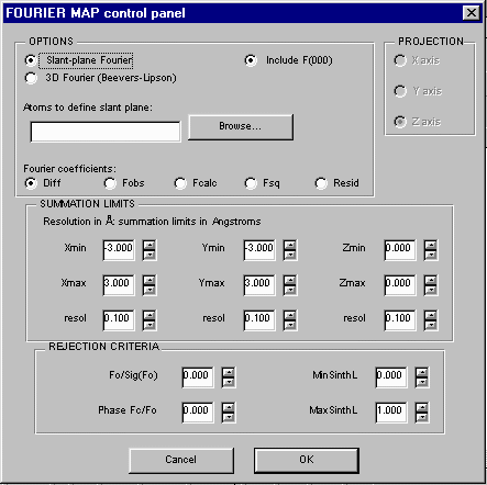 Fourier Map Menu