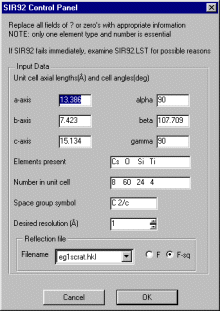 Sir92 selection options