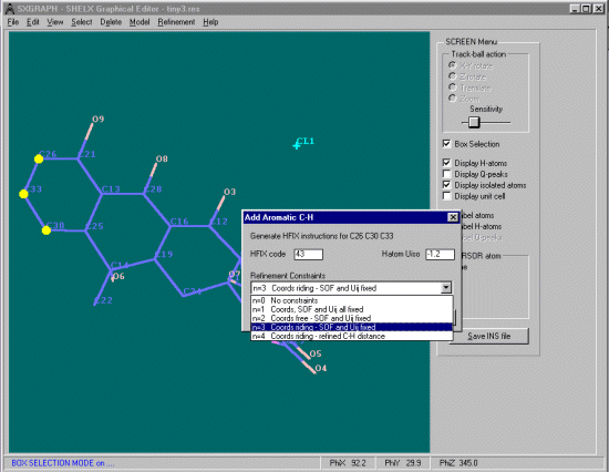 Going into the Add Hydrogen Menu